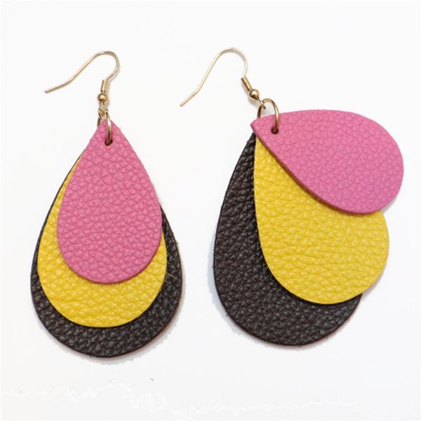 

cpop натуральная кожа серьги блеск леопард змеиная кожа капли воды серьги женские аксессуары горячие продажи подарок поставки производителей, Silver