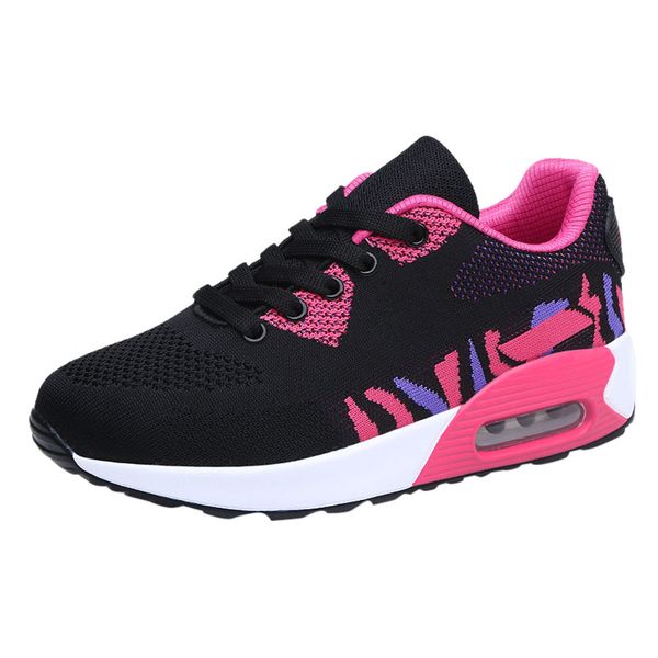 

women shoes soft shoes sneakers women large size brand multicolor platform ladies footwear breathable sneakers #d1, Black