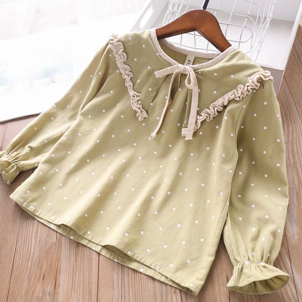 

spring 2020 girls dot shirt children's clothing wholesale, White;black