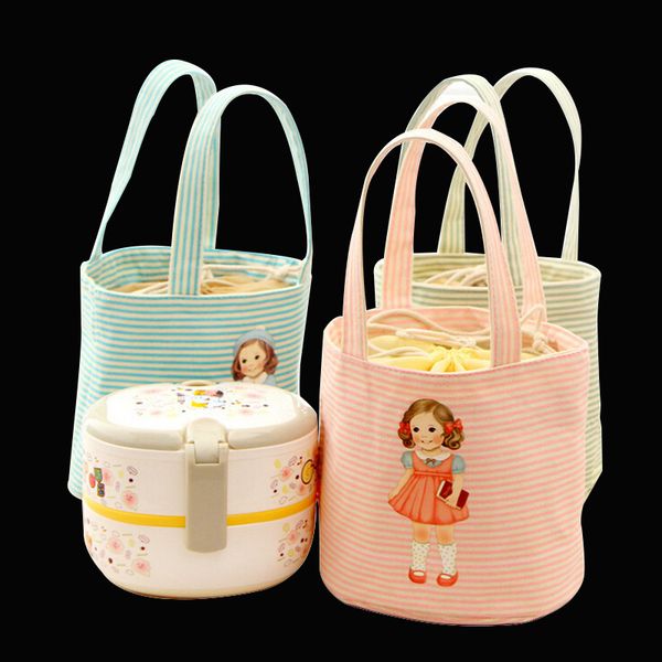 

wholesale retail 100 piece /pack insulation thicker lunch bag student sack lunch tote with ice pack provide drop shipping, Blue;pink