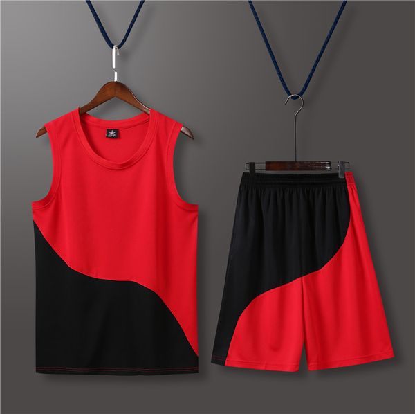 

good basketball sets sport jersey new style 53, Black;red