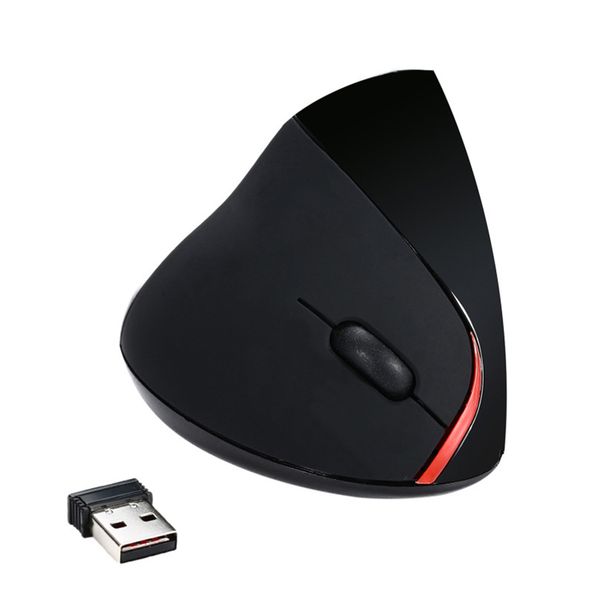 

product detail 2.4g bluetooth rechargeable vertical ergonomic optical mouse for lap desk pc, macbook 2400 dpi. 5 buttons black