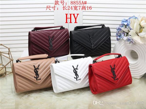 

2019 aint luxury laurent de igner handbag leather embo ed fa hion women bag chain cro body bag brand de igner me enger bag y l