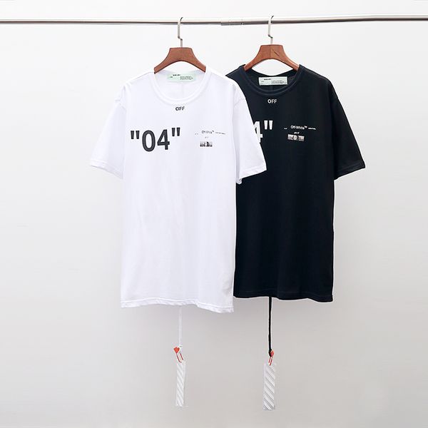 

Оптовые мужские дизайнерские футболки классический стиль черный из Белого тенденции моды с коротким рукавом повседневная хлопок роскошные мужчины женщины футболка US Sz S-XL