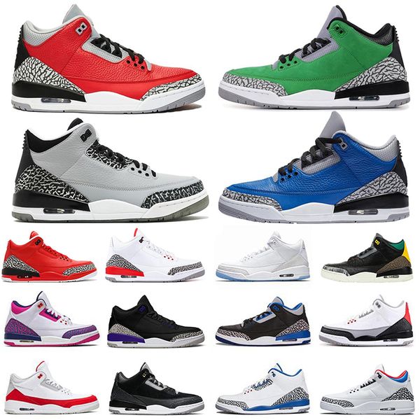 

new varsity royal jumpman unc basketball shoes tinker throw line black cement wolf grey black cat 3s mens sports sneakers 7-13