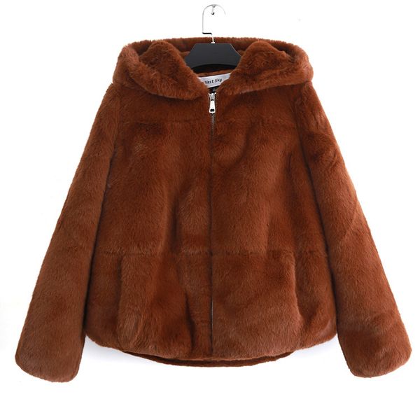 

30ah thick quality of hooded design zipper open body faux fur padded casual coat women's dress, Blue;black