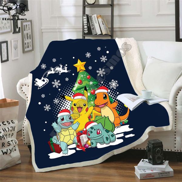 

plstar cosmos christmas & halloween blanket 3d print sherpa blanket on bed kids girl flower home textiles dreamlike style-6