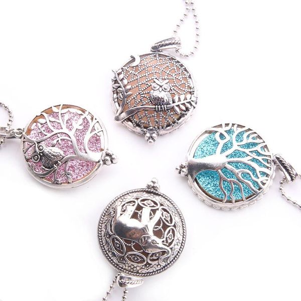 

aroma diffuser necklace open lockets pendant perfume essential oil locket chain length 60mm wholesale each get one pad