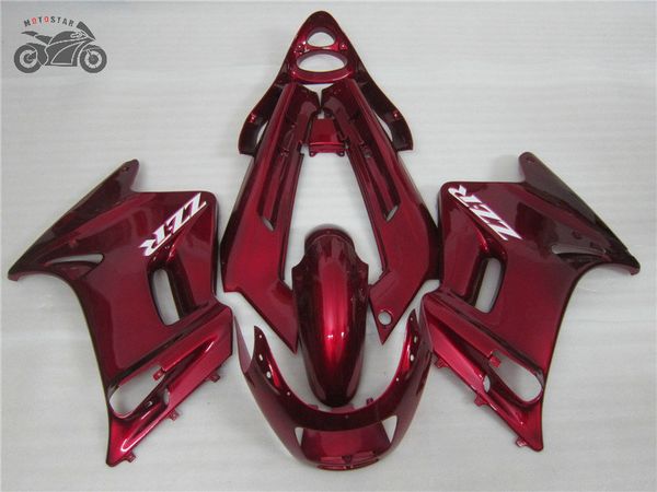 Fairings de Chinês Costume GRATUITO para Kawasaki 1990 -2007 ZZR-250 Red Dark Abs Plástico Fairing Bodywork ZZR250 ZZR 250 90-07