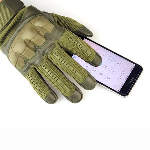 

outdoor tactical gloves army military airsoft armor protection rubber shell full finger gloves hiking cycling touch screen glove