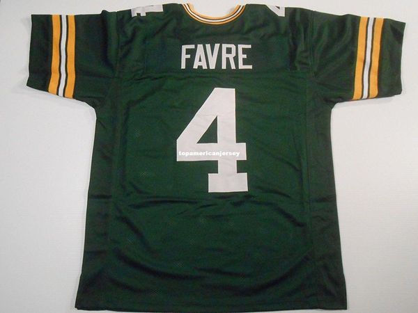 

retro custom sewn stitched #4 brett favre green mitchell & ness jersey men's football jerseys running, Black;blue