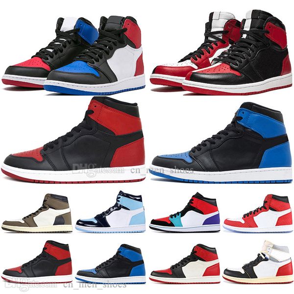 

1 og travis scotts obsidian unc spiderman mens basketball shoes 1s 3 banned bred toe lakers men sport designer sneakers outdoor