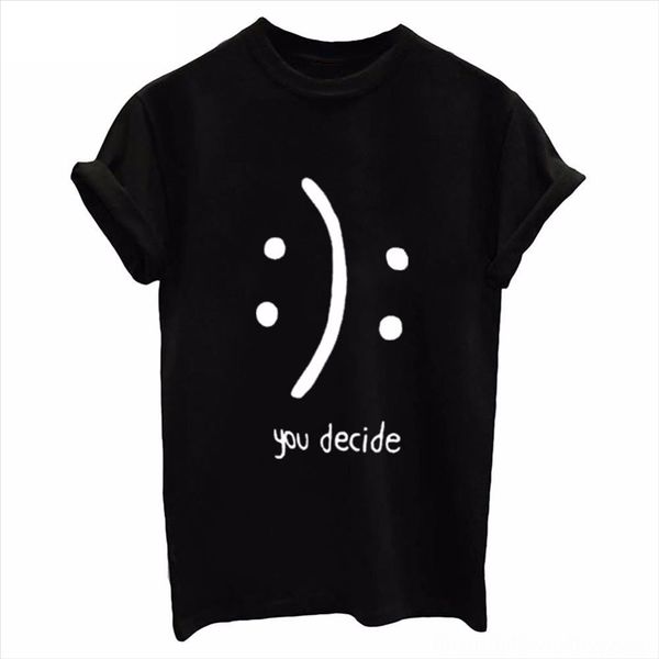 

letter printing you decide and wo black letter printing you decide men's and women's t-shirt black t-shirt, White