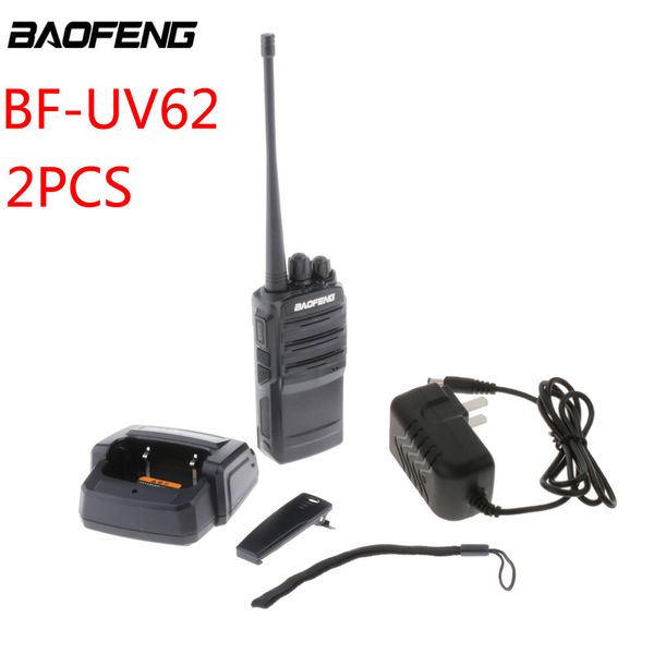 

2pcs 5w vhf uhf portable uv 62 ham radio baofeng bf-uv62 walkie talkie professional cb radio station baofeng bf-uv62 transceiver