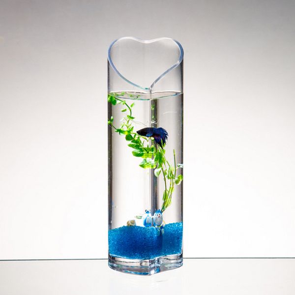 Creative Glass Vase Heart Shaped Fish Tank Hydroponic Container
