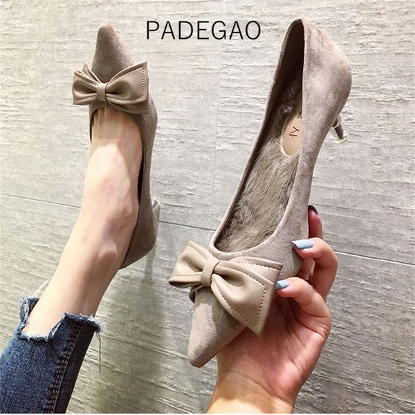 

womens shoes 2019 ladies shoes elegant casual korean party fashion kitten heels, Black