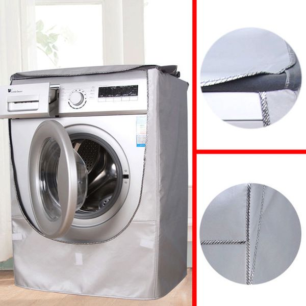 

waterproof washing machine zippered dust guard cover protection front cover sunscreen washing machine covers