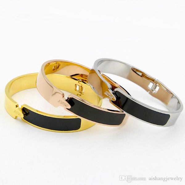 

pb38 18k gold plate new style width lady bangle black white shell for lady gift ing