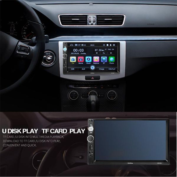 

car radio player hd 7" autoradio multimedia player touch screen auto audio stereo mp5 car rear view camera bluetooth handsfree