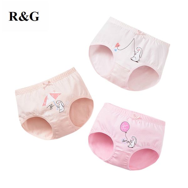 

r&g kids panties 3 pcs/lot girls' briefs cotton underwear lovely cartoon panties for children 2019 new-611, Camo