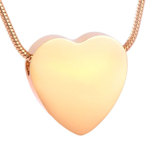 

silver gold rose gold memorial jewelry for women men stainless steel heart shape urn necklace for ashes cremation pendant casket