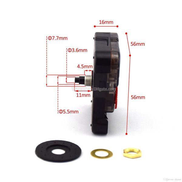 

11mm shaft quiet sweep quartz 12 hour clock movement parts youngtown 12888st diy wall timepiece silent mechanism horologe repair accessories