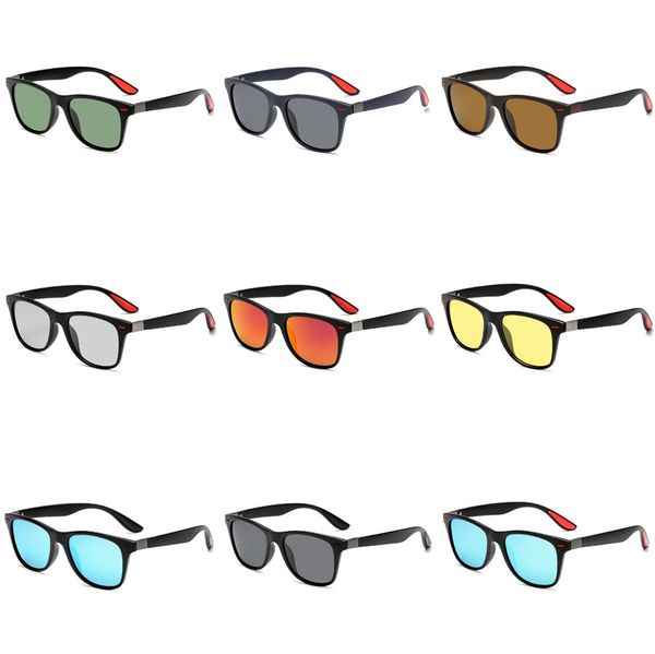 

mens fashion aluminum magnesium aviation alloy polarized sunglasses sun glasses driver fishing sports black hd tac 69mm grey rectangle le #5, White;black