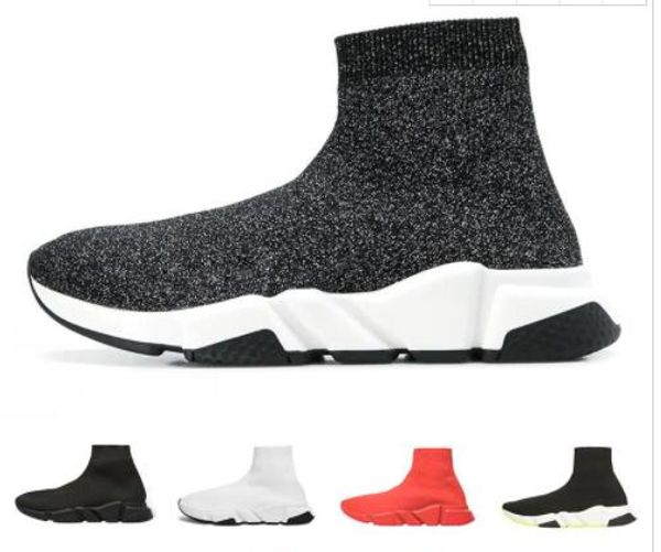 

balenciaga sock shoes luxury brand ace дизайнер повседневная обувь носок марка speed ​​trainer черный красный тройной черный модные носки с, Black