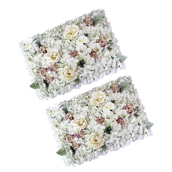 

2pcs artificial flower wall panels wedding venue decoration backdrop