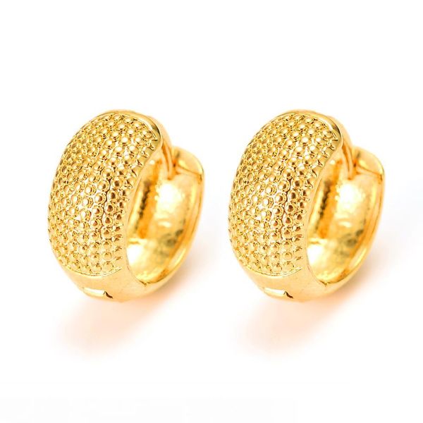

10k pure yellow gold gf broadside earring real italy women's flash resplendent girls fashion kids children jewelry, Golden;silver