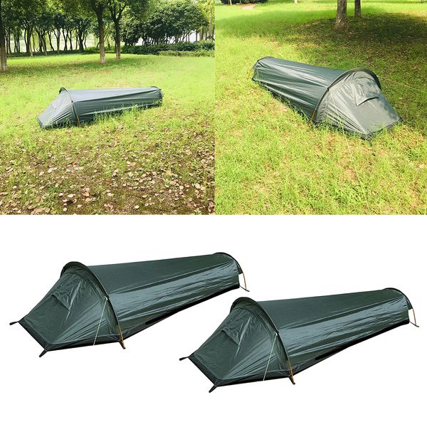 

2packs portable camping tent beach shelter sleeping bag for 1 person