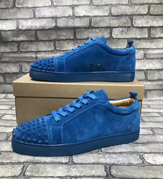 

designer luxury mens red bottoms shoes strass low cut brand red bottom shoes for men women couple spikes leather sneakers, Black