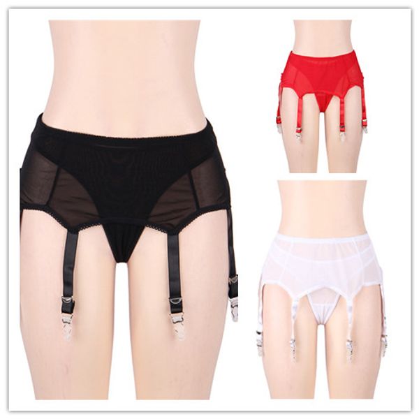 

2020 верхний размер весело нижнее белье полые пряжи высокой талией подвязки чистой пряжи прозрачный сексуальный нижнее белье 3 цвета, Black;white