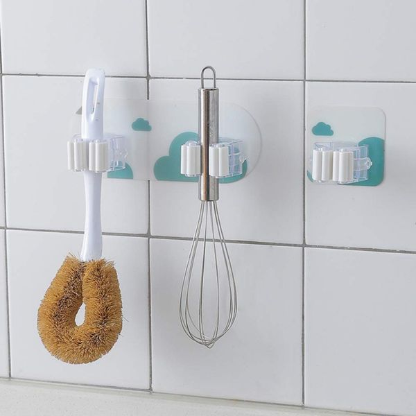 

дважды multifuncion стена клип стойку для домашнего хранения инструмент кухни швабра ванной конной вешалка пряжка метла настенный держатель