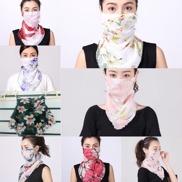

l9hdg women scarf face mask outdoor type windproof half face dust-proof sunshade masks scarf dust mask ear veil party masks, Black