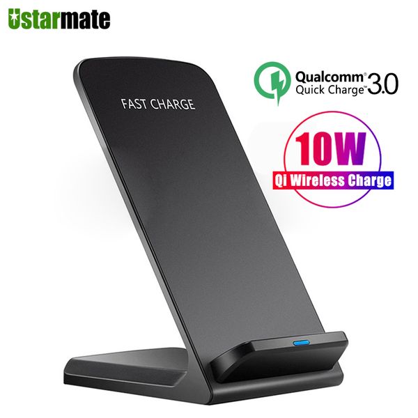 

qi wireless charger stand holder for huawei mate 20 pro smartphone 10w wireless fast charging for iphone 11 x xs samsung s8 s9