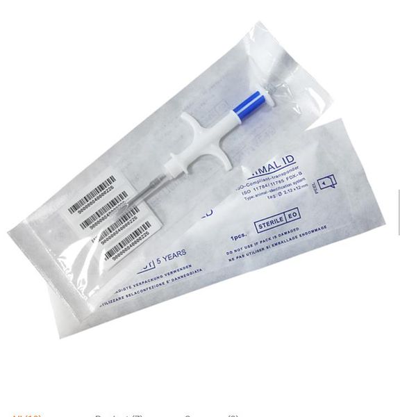 

icar approved rfid syringe with microchip embedded pet glass tag+injectorem4305 disposable rfid syringe with glass tube 2.12x12mm for pet