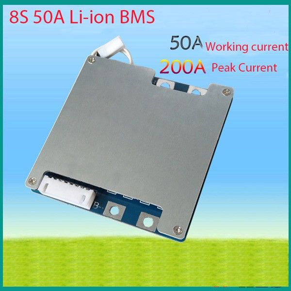 Freeshipping 8S 50A 29,6V PEAK 200A Li-Ion BMS PCM Batterieschutzplatine mit ausgleichendem BMS PCM für Lithium-Ionen-Li-Batterie