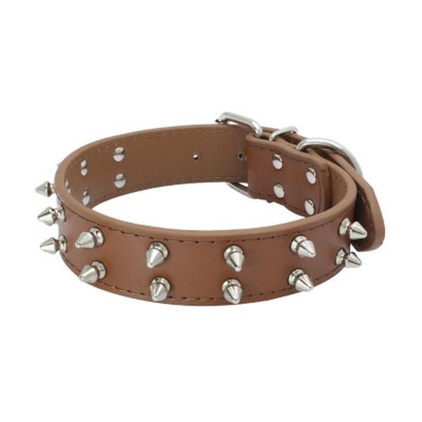 

brown leather spiked dog pet harness chain spiked collar waterproof dog collars salmon koiran kaulapanta pink spiked dog pet harness chain g