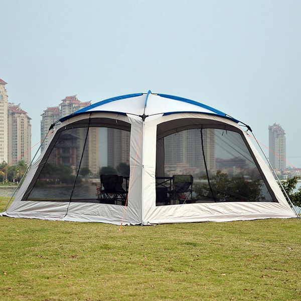 

5-8 person camping family party tent 360x360x220cm outdoor sun shading tent garden pergola sun shelter awnings with mosquito net