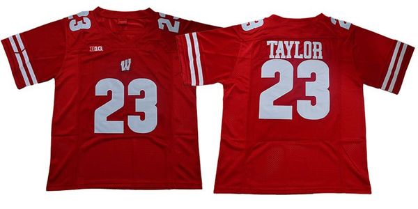 

jack coan stitched men's wisconsin badgers jonathan taylor quintez cephus garrett groshek college jersey red white