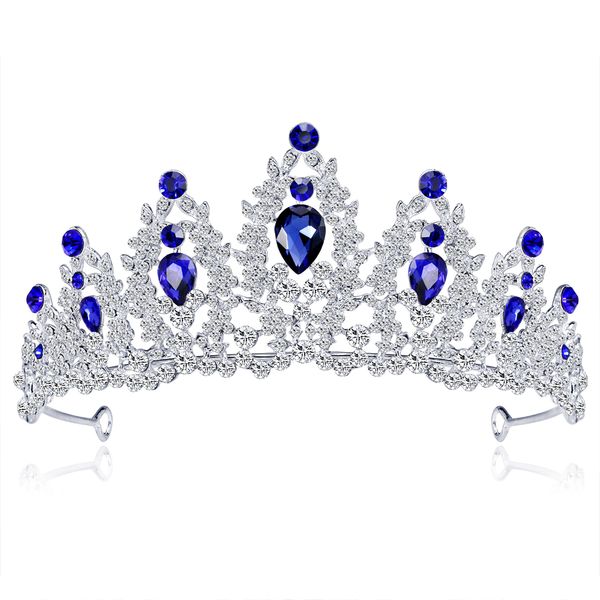 Mädchen Kronen mit Strasssteinen Hochzeit Schmuck Braut Kopfbedeckungen Geburtstagsfeier Performance-Festzug Crystal Tiaras Hochzeitszubehör BW-da-015