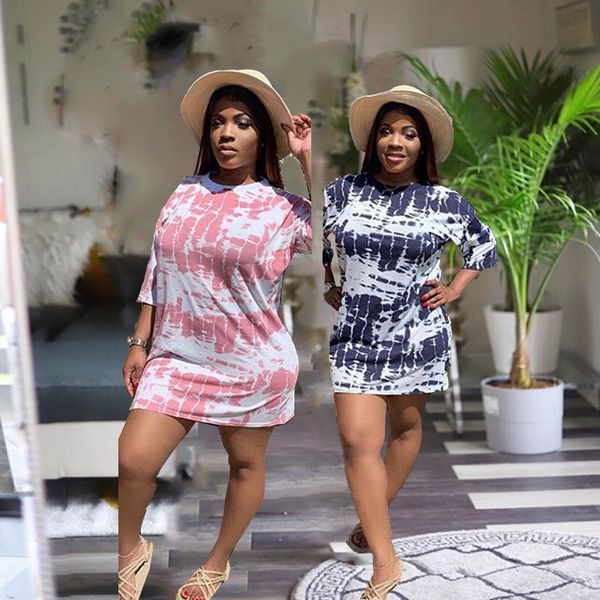 

loose printed dress df0647, Black;gray