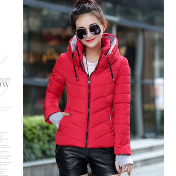 

ultra-light plus size down coats women 2019 autumn winter slim short hooded warm down coat women's outerwear, Black