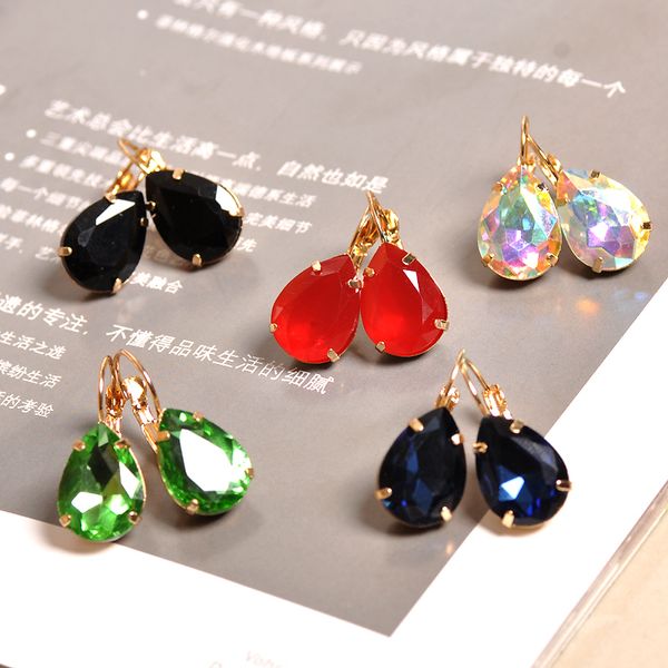 

the new fashion gorgeous women's jewelry wholesale girls birthday party red and white black blue-green beautiful earring earring, Silver