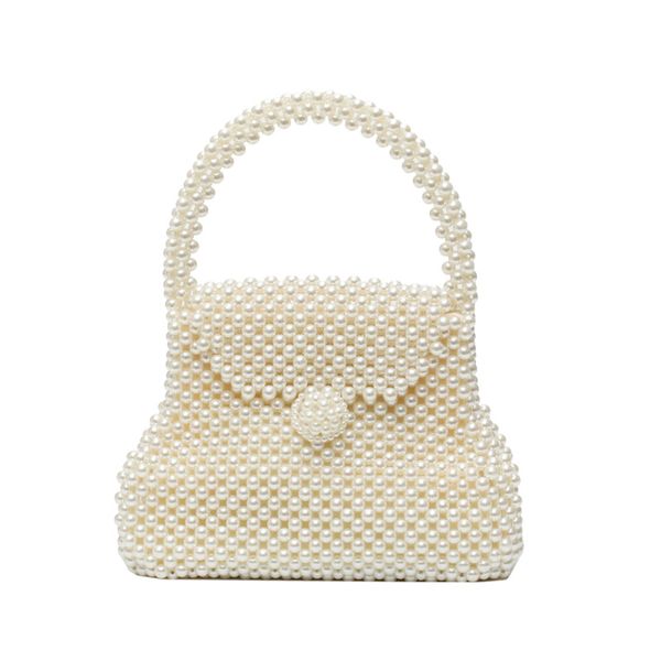 

hand-woven pearl bag women shoulder messenger retro fashion mini beach travel bag evening party handbag