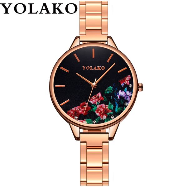 

yolako casual марка женский часы кварцевые из нержавеющей стали диапазона с календарем часы мужские аналоговые наручные часы часы, Slivery;brown