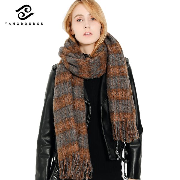 

yangdoudou women warm scarves ladies solid scarf female fashion acrylic 200cm