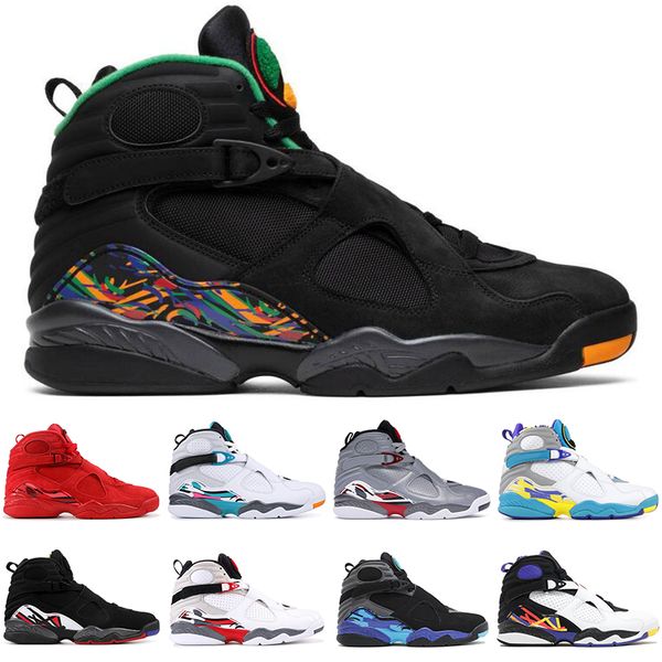 

Wholesale 8 8s Basketball Shoes men VALENTINES DAY Tinker AQUA CHROME Reflections PLAYOFF Three PEAT designer mens trainers sports sneakers