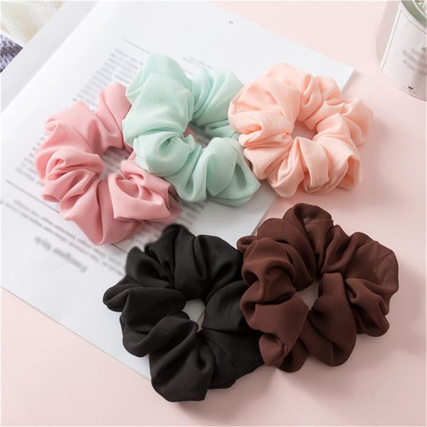 

fashion girl hair accesorios ladies hair tie candy color lady scrunchies female holder rope rubber bands accessories